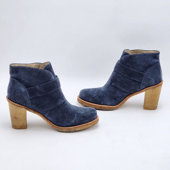 UGG Australia Brienne Suede Indigo Buckle Ankle Booties Size 9.5 - Picture 5 of 12